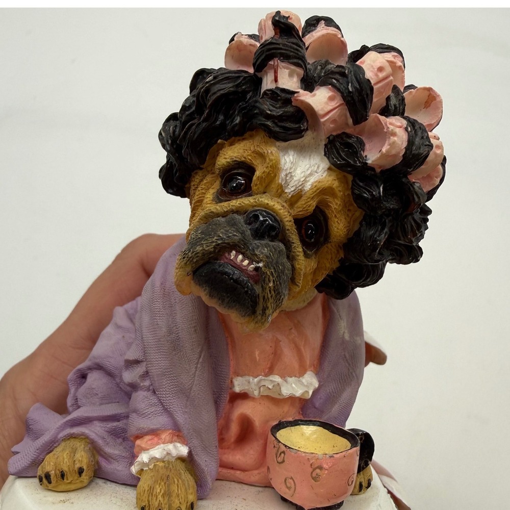 Zelda Wisdom Bulldog Bobblehead Im A Morning Person At Noon Figurine Purple Robe